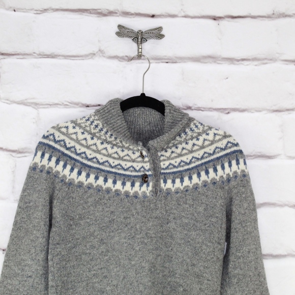 Relume Journal Standard Gray 100% Wool Knitted Pullover Sweater Size S - Picture 2 of 8